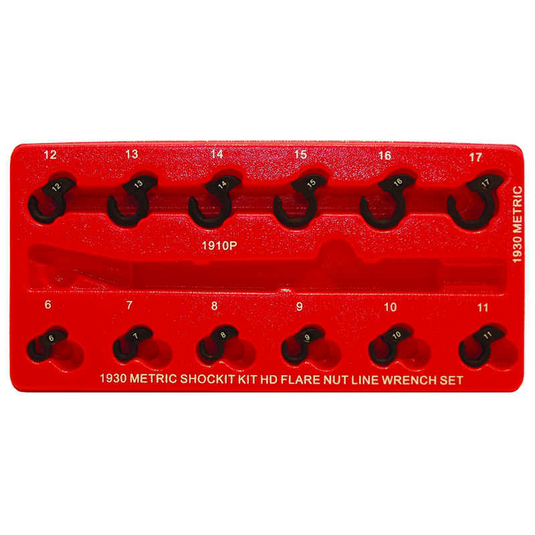 Milton Industries LTI Tool By MIlton 12 Piece Metric SHOCKIT Crows Foot Set - Heavy Duty Automotive/Hydraulic
