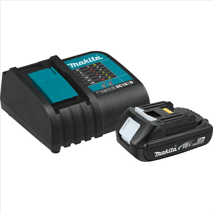 Makita 18V LXT Lith-Ion Battery and Charger Starter Pack (2.0Ah)