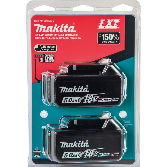 Makita 18V LXT Lithium-Ion 5.0Ah Battery 2-pk