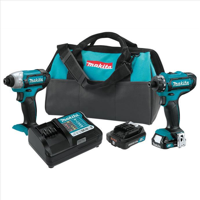 Makita 12V CXT 2.0 Ah 2-Piece Combo Kit