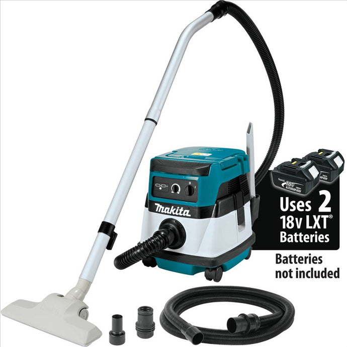 Makita 18V X2 (36V) LXT Lith-Ion Cordless/Corded 2.1 Gallon HEPA Filter Dry Dust Extractor/Vacuum (Tool Only)