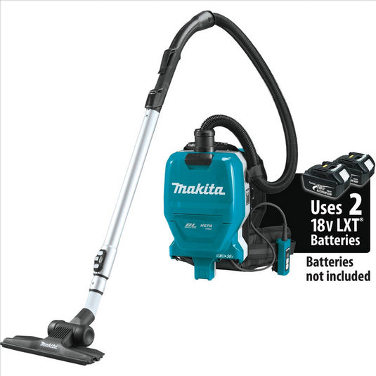 Makita 18V X2 (36V) LXT Lith-Ion Brushless Cordless 1/2 Gallon HEPA Filter Backpack Dry Vacuum Kit (5.0Ah)