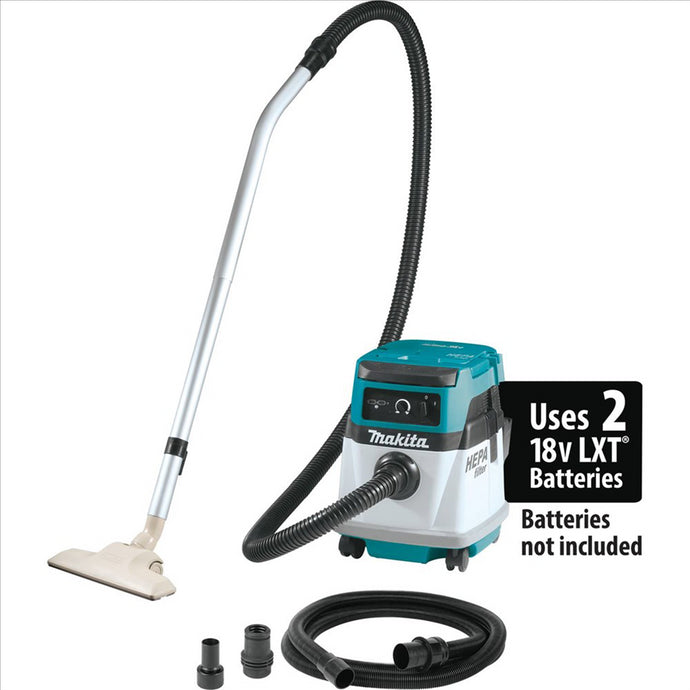 Makita 18V X2 (36V) LXT® Lith-Ion Cordless/Corded 4 Gallon HEPA Filter Dry Dust Extractor/Vacuum (Tool Only)