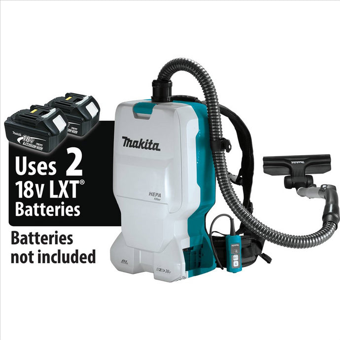 Makita 18V X2 (36V) LXT Lith-Ion Brushless Cordless 1.6 Gallon HEPA Filter Backpack Dry Vacuum (Tool Only)
