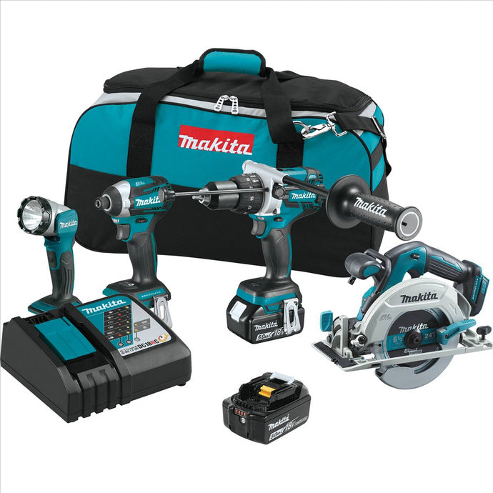 Makita 18V LXT Lithium-Ion Cordless 4 Pc. Combo Kit