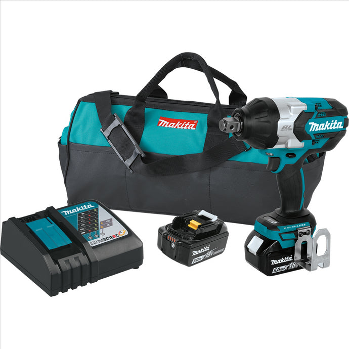 Makita 18V LXT 5.0 Ah Brushless Cordless High Torque 3/4