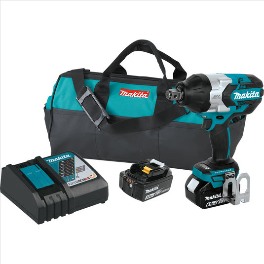 Makita 18V LXT 5.0 Ah Brushless Cordless High Torque 3/4