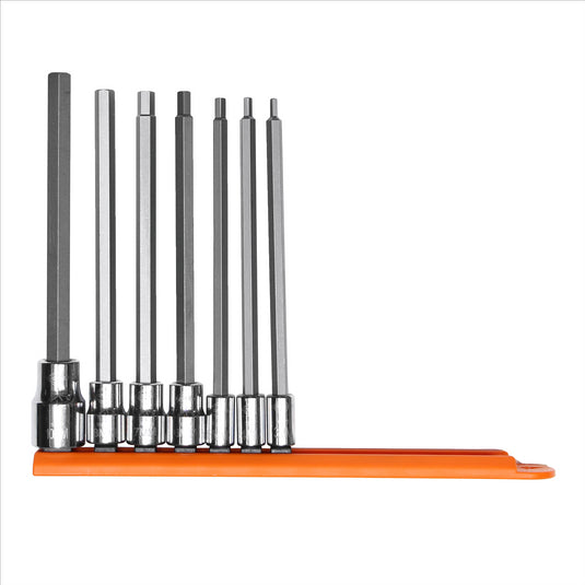 Mayhew Mayhew 7 PC Long Metric Hex Insert Socket Bit Set
