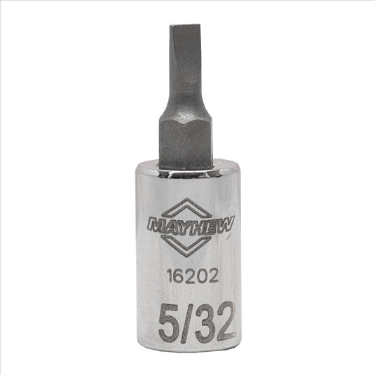 Mayhew Mayhew 5/32-Inch Slotted Short Insert Socket Bit; 1/4-Inch Drive