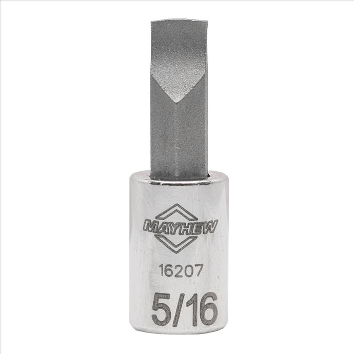 Mayhew Mayhew 5/16-Inch Slotted Short Insert Socket Bit; 1/4-Inch Drive