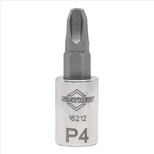 Mayhew Mayhew No. 4 Phillips® Short Insert Socket Bit; 1/4-Inch Drive
