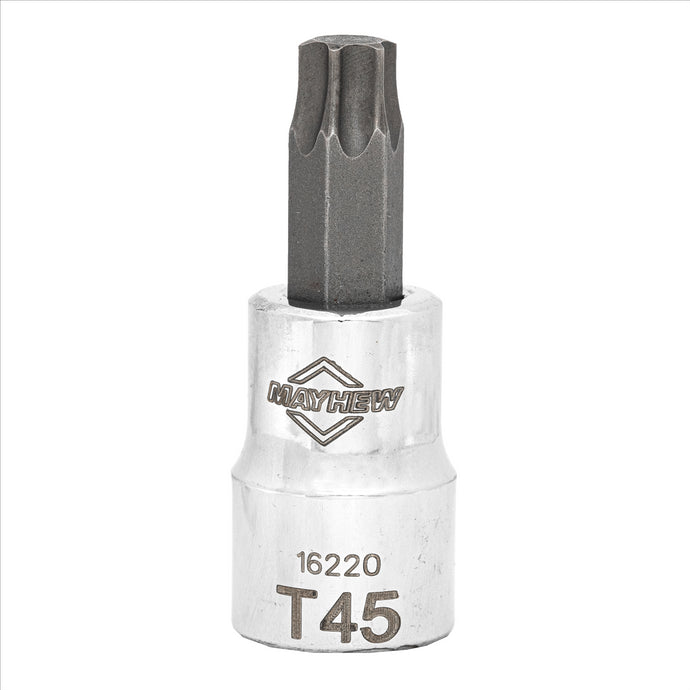 Mayhew Mayhew T45 Torx® Short Insert Socket Bit; 3/8-Inch Drive