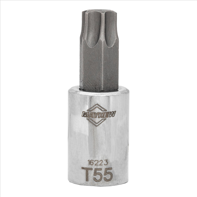 Mayhew Mayhew T55 Torx® Short Insert Socket Bit; 3/8-Inch Drive