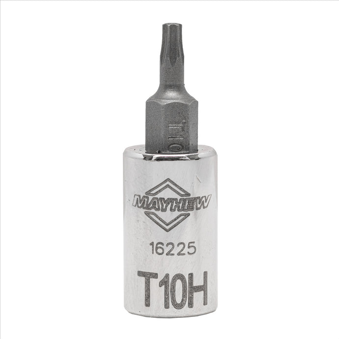 Mayhew Mayhew T10H Tamper Torx® Short Insert Socket Bit; 1/4-Inch Drive
