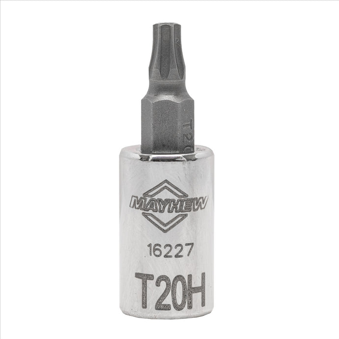 Mayhew Mayhew T20H Tamper Torx® Short Insert Socket Bit; 1/4-Inch Drive