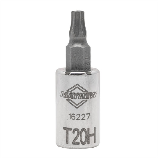 Mayhew Mayhew T20H Tamper Torx® Short Insert Socket Bit; 1/4-Inch Drive
