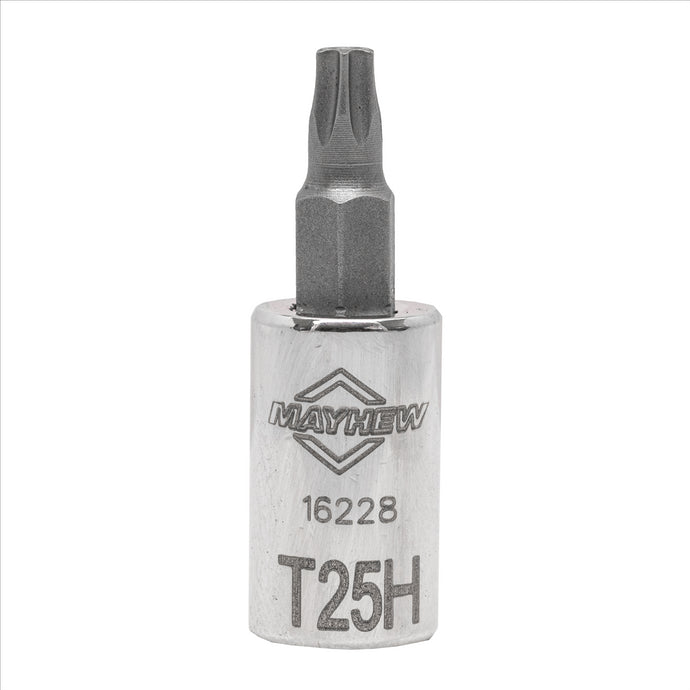 Mayhew Mayhew T25H Tamper Torx® Short Insert Socket Bit; 1/4-Inch Drive