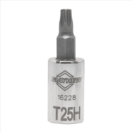 Mayhew Mayhew T25H Tamper Torx&reg; Short Insert Socket Bit; 1/4-Inch Drive