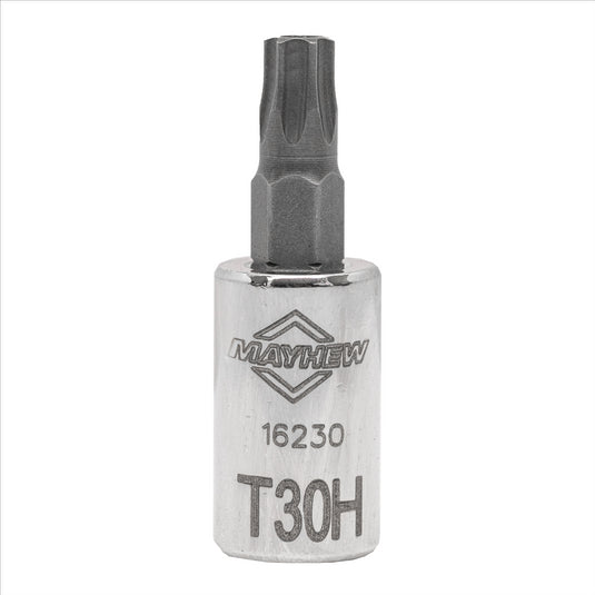 Mayhew Mayhew T30H Tamper Torx® Short Insert Socket Bit; 1/4-Inch Drive