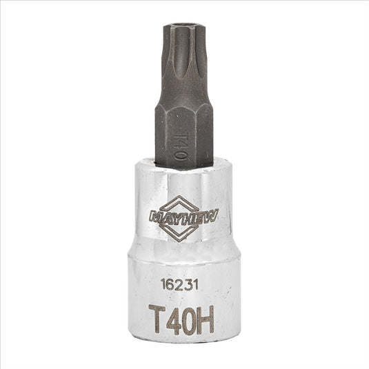 Mayhew Mayhew T40H Tamper Torx® Short Insert Socket Bit; 3/8-Inch Drive