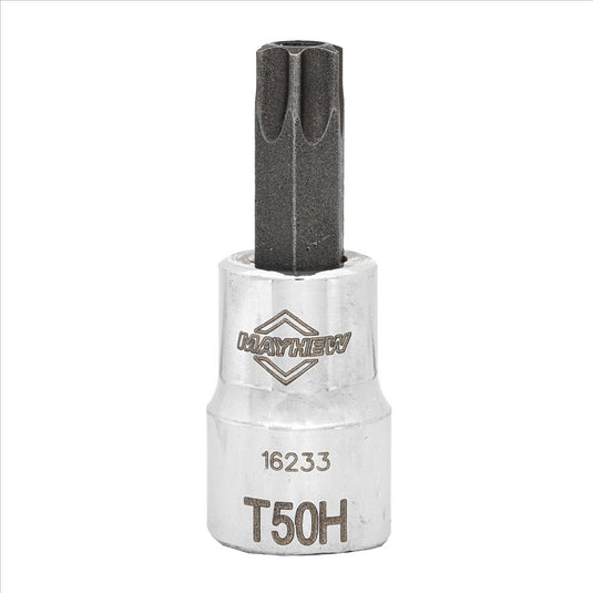 Mayhew Mayhew T50H Tamper Torx® Short Insert Socket Bit; 3/8-Inch Drive