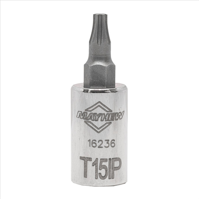 Mayhew Mayhew T15IP Torx Plus® Short Insert Socket Bit; 1/4-Inch Drive