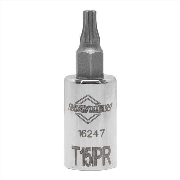 Mayhew Mayhew T15IPR Tamper Torx Plus® Short Insert Socket Bit; 1/4-Inch Drive
