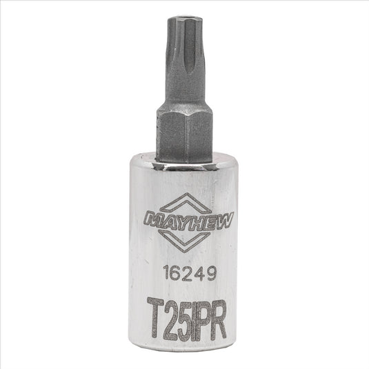 Mayhew Mayhew T25IPR Tamper Torx Plus® Short Insert Socket Bit; 1/4-Inch Drive
