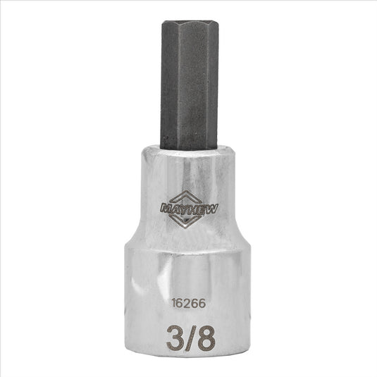Mayhew Mayhew 3/8-Inch SAE Hex Short Insert Socket Bit; 1/2-Inch Drive