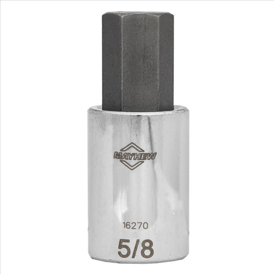 Mayhew Mayhew 5/8-Inch SAE Hex Short Insert Socket Bit; 1/2-Inch Drive