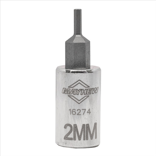 Mayhew Mayhew 2 MM Metric Hex Short Insert Socket Bit; 1/4-Inch Drive