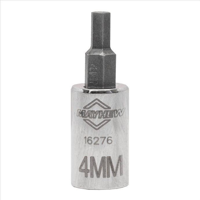 Mayhew Mayhew 4 MM Metric Hex Short Insert Socket Bit; 1/4-Inch Drive