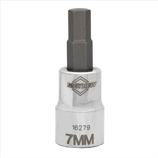 Mayhew Mayhew 7 MM Metric Hex Short Insert Socket Bit; 3/8-Inch Drive