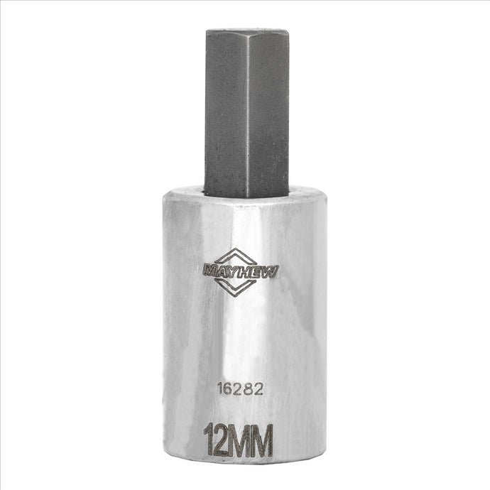 Mayhew Mayhew 12 MM Metric Hex Short Insert Socket Bit; 1/2-Inch Drive