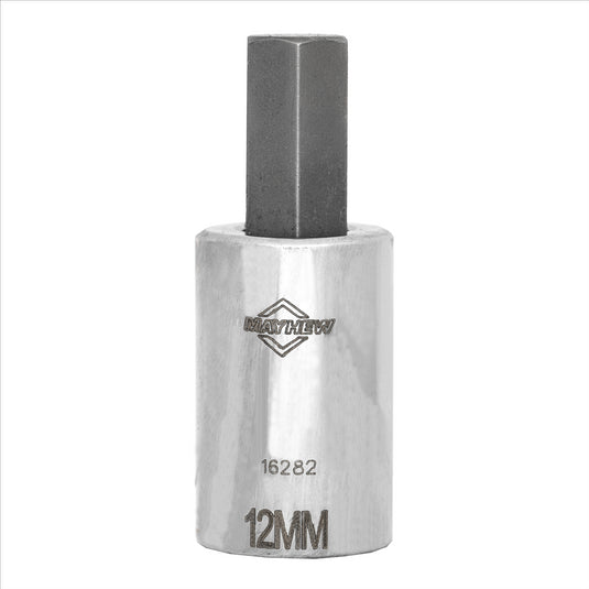 Mayhew Mayhew 12 MM Metric Hex Short Insert Socket Bit; 1/2-Inch Drive