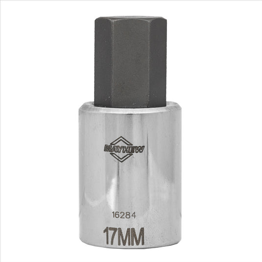Mayhew Mayhew 17 M Metric Hex Short Insert Socket Bit; 1/2-Inch Drive