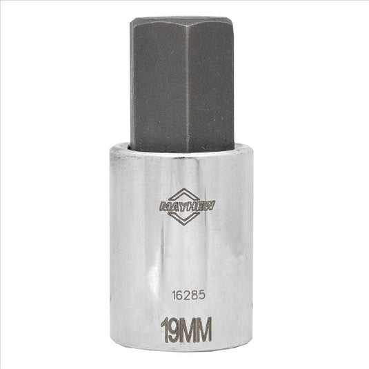 Mayhew Mayhew 19 MM Metric Hex Short Insert Socket Bit; 1/2-Inch Drive