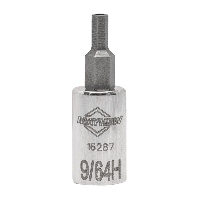 Mayhew Mayhew 9/64-Inch Tamper SAE Hex Short Insert Socket Bit; 1/4-Inch Drive