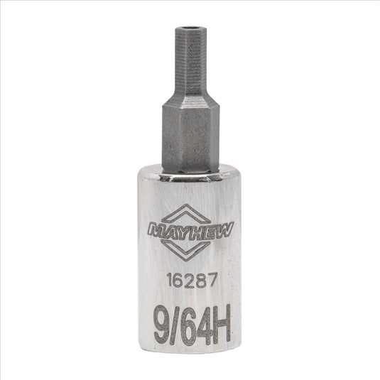 Mayhew Mayhew 9/64-Inch Tamper SAE Hex Short Insert Socket Bit; 1/4-Inch Drive