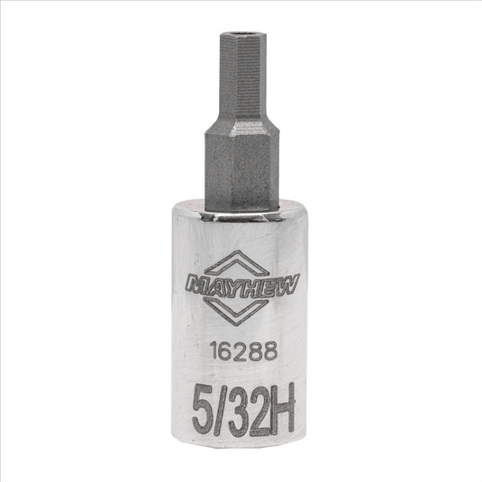 Mayhew Mayhew 5/32-Inch Tamper SAE Hex Short Insert Socket Bit; 1/4-Inch Drive
