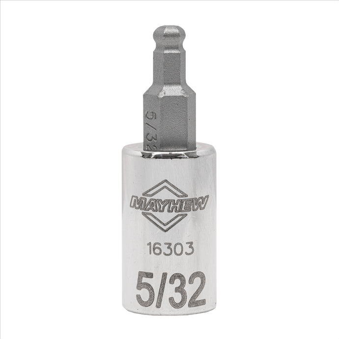 Mayhew Mayhew 5/32-Inch SAE Ball Hex Short Insert Socket Bit; 1/4-Inch Drive