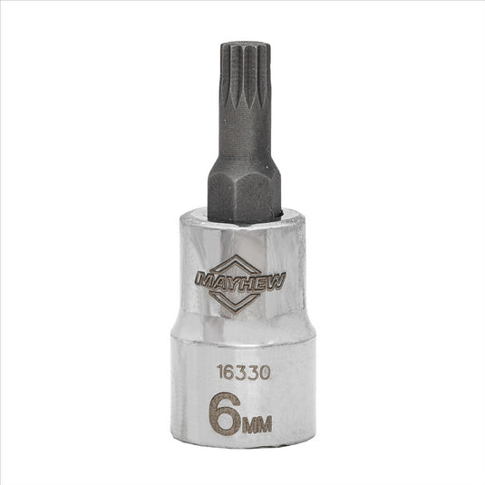 Mayhew Mayhew 6 MM Triple Square Short Insert Socket Bit; 3/8-Inch Drive