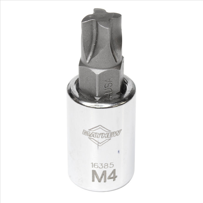 Mayhew Mayhew No. 4 Mortorq® Short Insert Socket Bit; 3/8-Inch Drive