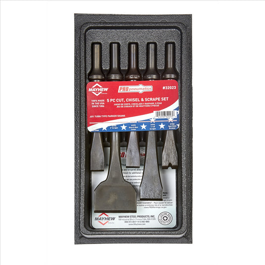 Mayhew 5-PC PNEU CUT CHISEL SCRAPE SET