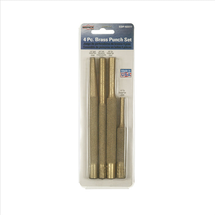 Mayhew PUNCH SET 4PC BRASS 3/8;1/2;3/4