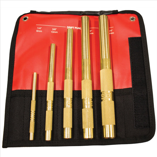 Mayhew 5-PC BRASS DRIFT PUNCH SET