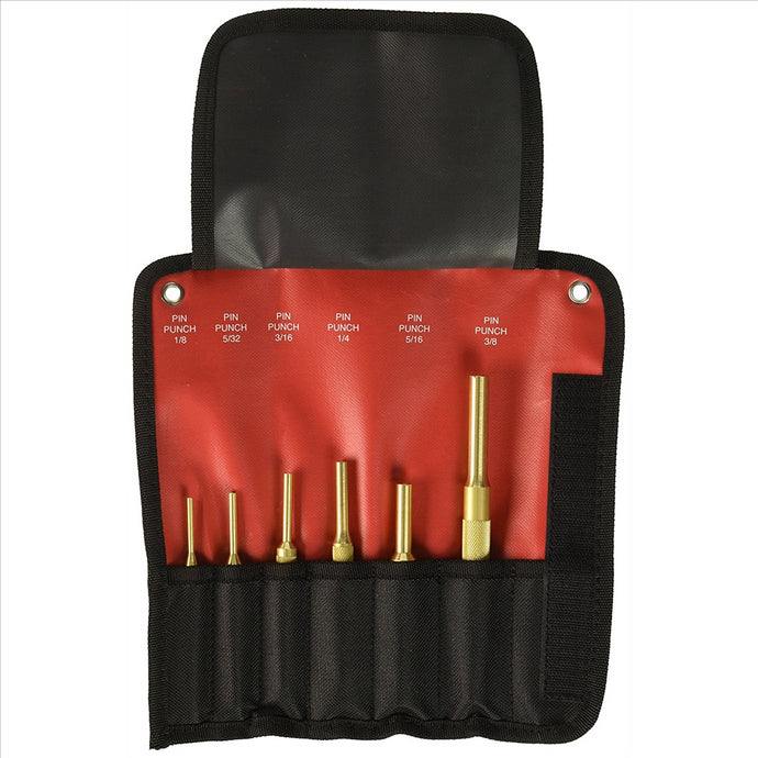 Mayhew 6-PC BRASS PIN PUNCH SET (INCH)