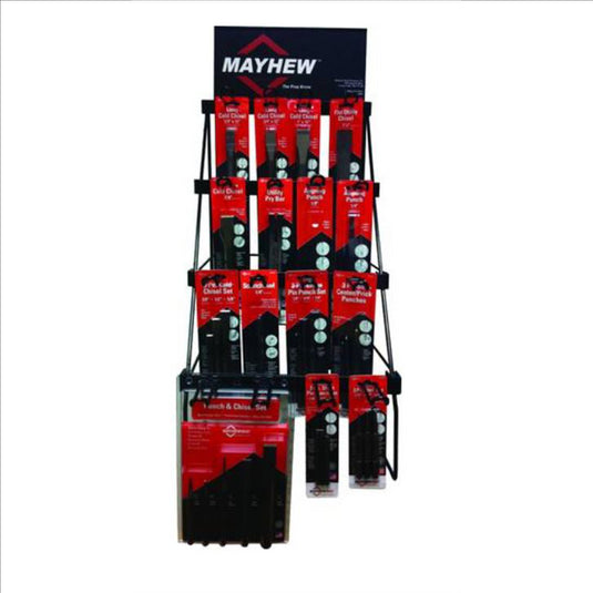 Mayhew 30-Piece Total (2-Pc. Each Model) Punch & Chisel Display; 12