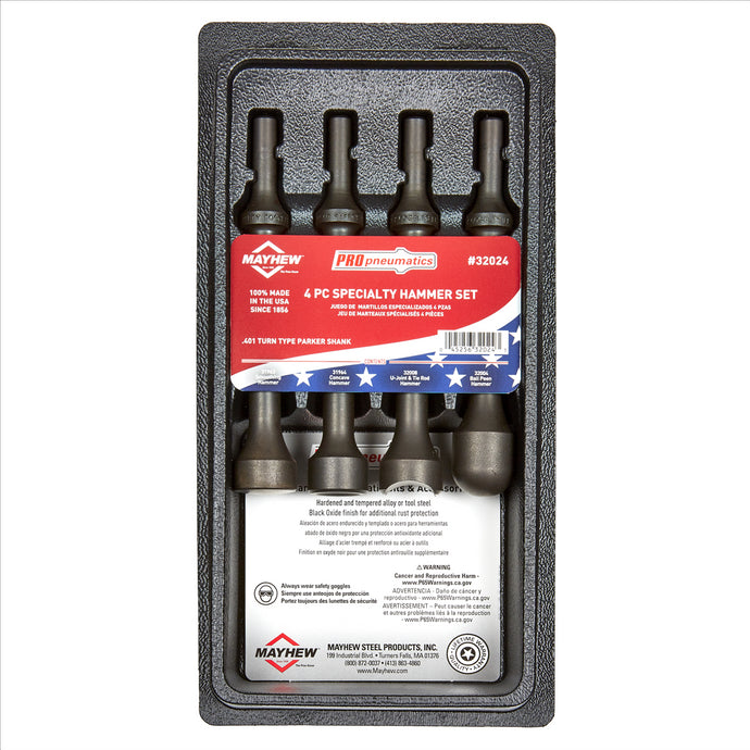 Mayhew Buy 32024 4 PC Specialty Hammer Set and 32025 4 PC Hammer Set; get 28620 90 Degree Lock Grip Hose Clamp Plier Free