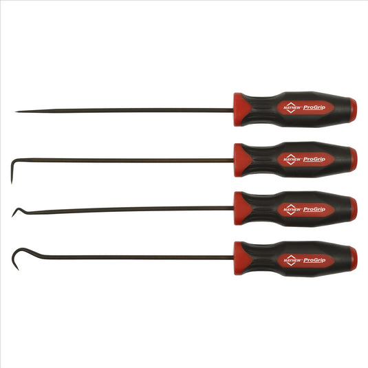 Mayhew Buy 13091 4 PC ProGrip Miniature Long Hook & Pick Set; 13098 4 PC O-Ring Removal Set; 13094 4 PC ProGrip Hook & Pick Set and get 66300 6 PC Capped End Screwdriver Set Free